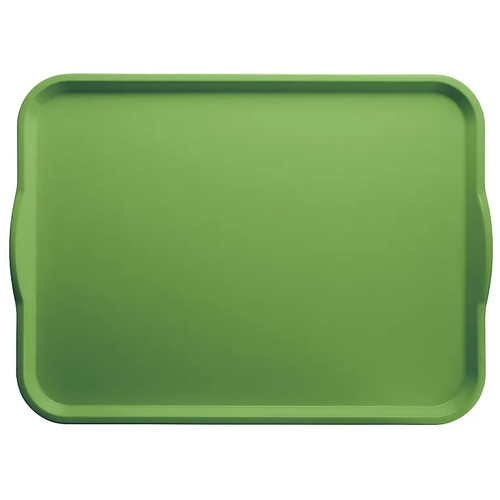 Cambro 1520H113 15" x 20" Lime-ade Reinforced Fiberglass Rectangular Camtray with Handles - 12/Case