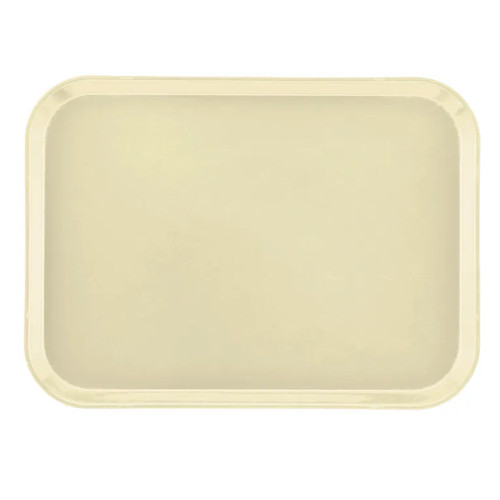 Cambro 1216536 12" x 16.31" Lemon Chiffon Rectangular High-Impact Fiberglass Camtray - 12/Case