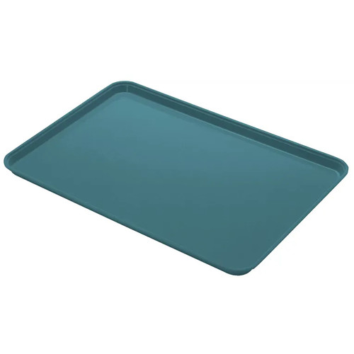 Cambro 3253CL674 20.88" x 12.75" Steel Blue High-Impact Fiberglass Rectangular Camlite Camtray - 12/Case