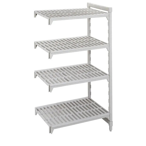 Cambro CPA214284V4PKG 42" W x 21" D x 84" H Speckled Gray Vented 4 Shelves Camshelving Premium Add-On Unit