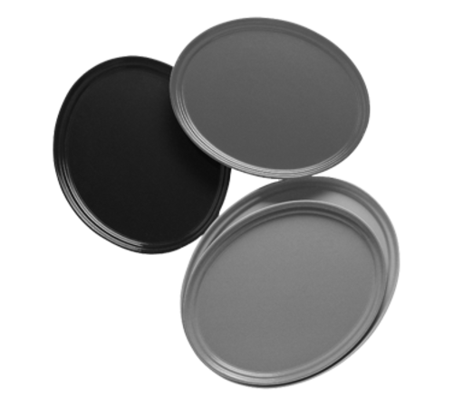 Cambro 2500307 19.25" x 24" Light Elm Fiberglass Oval Serving Camtray - 6/Case
