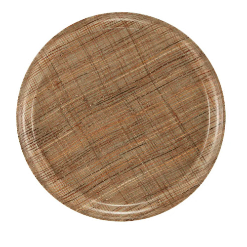 Cambro 1550204 16" Dia. Rattan Fiberglass Round Serving Camtray - 12/Case