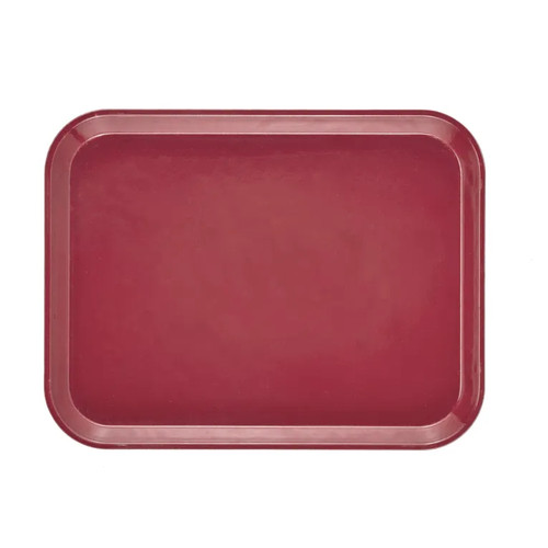 Cambro 1014410 10.63" x 13.75" Raspberry Cream Rectangular High-Impact Fiberglass Camtray - 12/Case