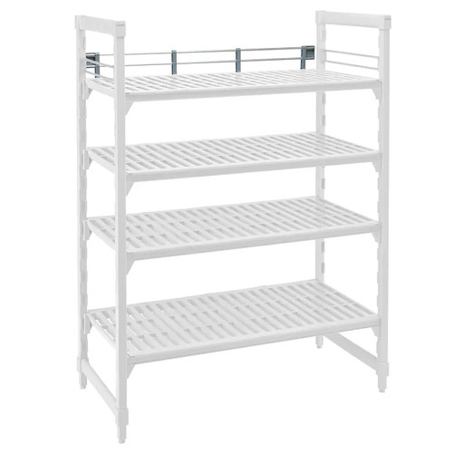 Cambro CPR24S151 24"L x 4.25"H Soft Gray Polypropylene Camshelving Premium Side Shelf Rail Kit
