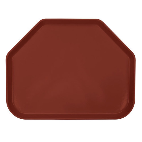 Cambro 1520TR501 14.56" x 19.5" Trapezoid Fiberglass Real Rust Camtray - 12/Case