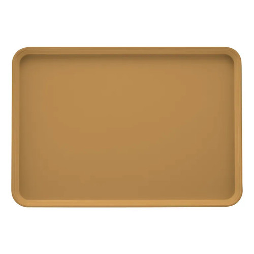 Cambro 2025514 25.56" x 20.75" Earthen Gold High-Impact Fiberglass Rectangular Camtray - 6/Case