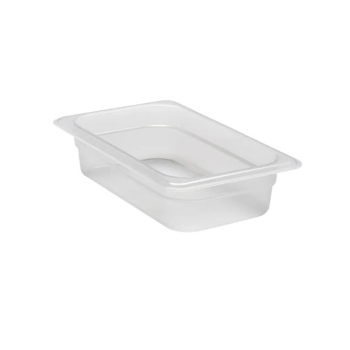 Cambro 42PP190 2 1/2" Deep Translucent Polypropylene 1/4 Size Food Pan - 6/Case