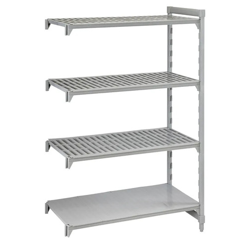 Cambro CPA212464VS4480 24" W x 21" D x 64" H Speckled Gray 4 Shelves Vented and Solid  Camshelving Premium Add-On Unit