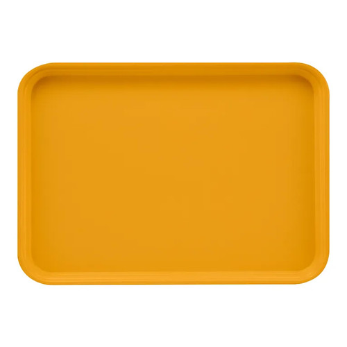 Cambro 1622171 16" x 22" Rectangular Fiberglass Tuscan Gold Camtray - 12/Case