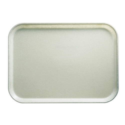 Cambro 1318101 12.63" x 17.75" x 0.69" Antique Parchment Rectangular High-Impact Fiberglass Camtray - 12/Case