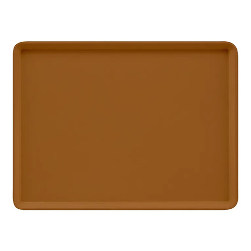 Cambro 16225508 16.5" x 22.5" Rectangular Fiberglass Suede Brown Camtray - 12/Case