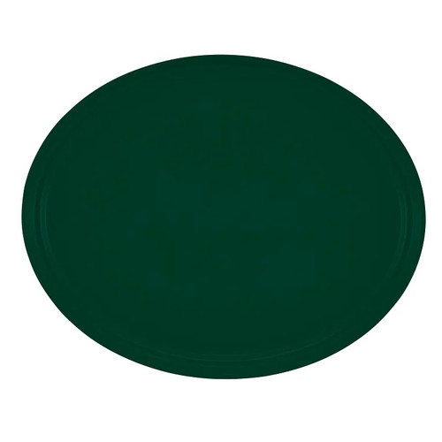 Cambro 2700119 26.88" x 22" Sherwood Green High-Impact Fiberglass Oval Camtray - 6/Case
