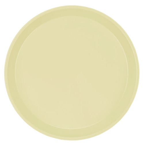 Cambro 1300536 13" Dia. Lemon Chiffon Round Fiberglass Serving Camtray - 12/Case
