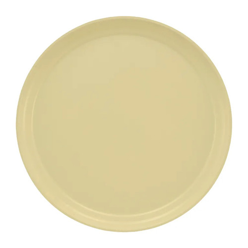 Cambro 1300536 13" Dia. Lemon Chiffon Round Fiberglass Serving Camtray - 12/Case