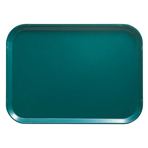 Cambro 1520414 15" x 20.25" Rectangular Fiberglass Teal Camtray - 12/Case