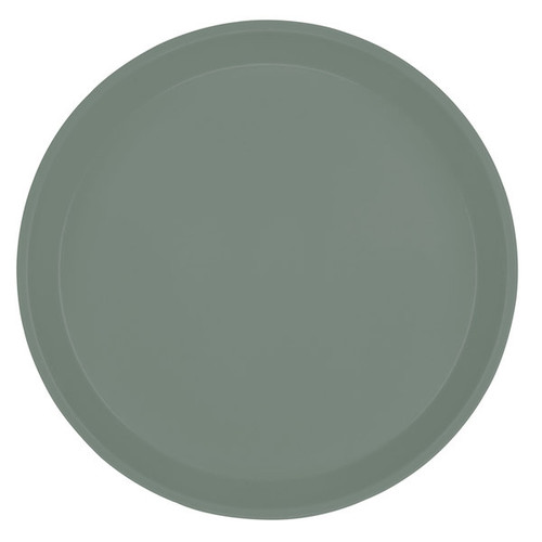 Cambro 1200107 12" Dia. Pearl Gray Round Fiberglass Serving Camtray - 12/Case