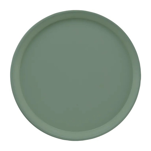 Cambro 1200107 12" Dia. Pearl Gray Round Fiberglass Serving Camtray - 12/Case