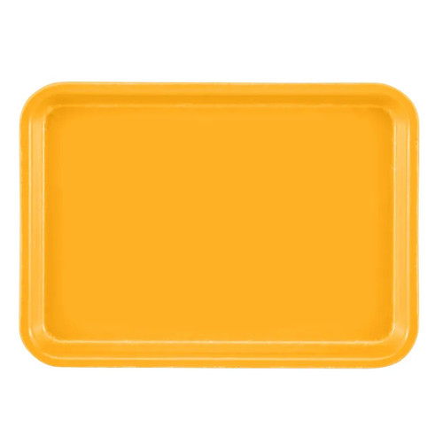Cambro 57504 6.94" x 4.94" Mustard High-Impact Fiberglass Rectangular Camtray - 12/Case