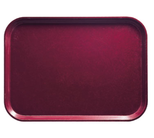 Cambro 16225522 16.5" x 22.5" Rectangular Fiberglass Burgundy Wine Camtray - 12/Case