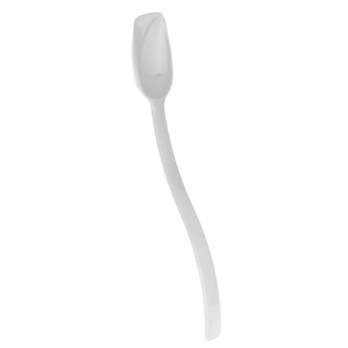 Cambro SPO10CW148 0.75 Oz. White Polycarbonate Hanging Hole Solid Buffet Spoon