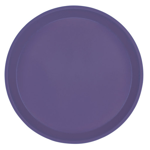 Cambro 900551 9" Dia. Round Grape Fiberglass Serving Camtray - 12/Case