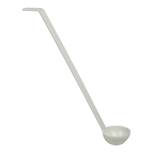 Cambro LD130148 1 Oz. White Polycarbonate Plain Camwear Ladle - 12/Case