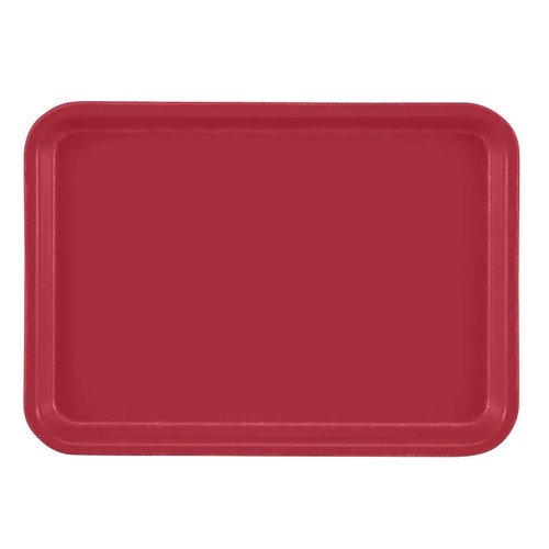 Cambro 57221 6.94" x 4.94" Ever Red High-Impact Fiberglass Rectangular Camtray - 12/Case