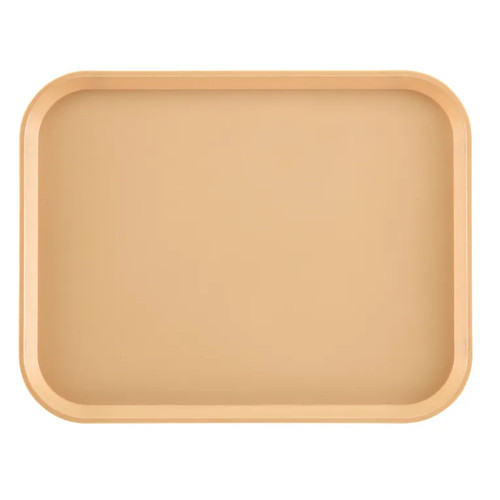 Cambro 1418CW133 13.94" x 17.94" Beige Rectangular Polycarbonate Large Stacking Lugs Dri-Stak Separators Camwear Tray - 12/Case