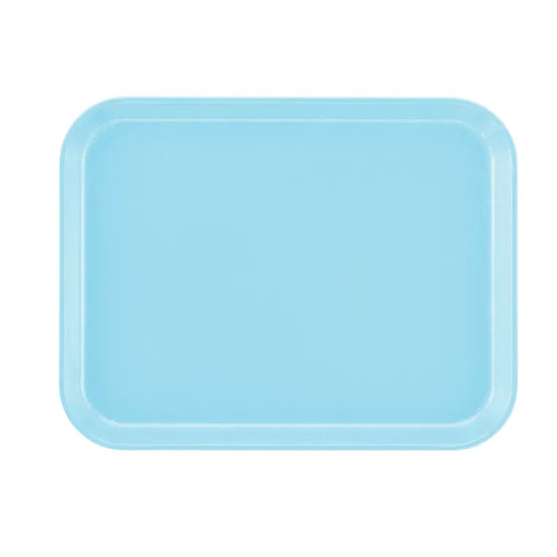 Cambro 1014518 10.63" x 13.75" Robin Egg Blue Rectangular High-Impact Fiberglass Camtray - 12/Case