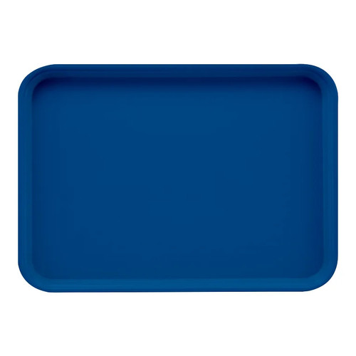 Cambro 1622123 16" x 22" Rectangular Fiberglass Amazon Blue Camtray - 12/Case