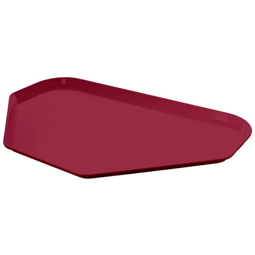 Cambro 1422TR505 14" x 22" Trapezoid Fiberglass Cherry Red Camtray - 12/Case