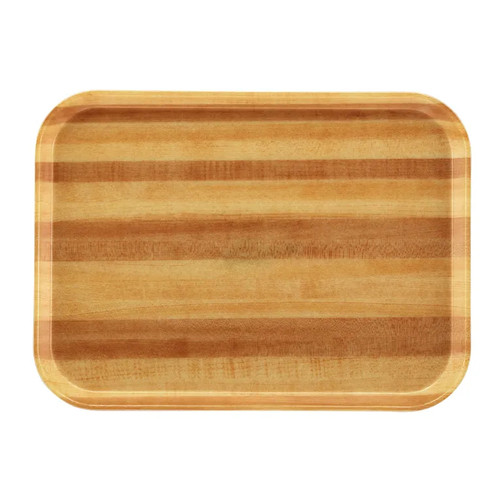 Cambro 1014303 10.63" x 13.75" Light Butcher Block Rectangular High-Impact Fiberglass Camtray - 12/Case