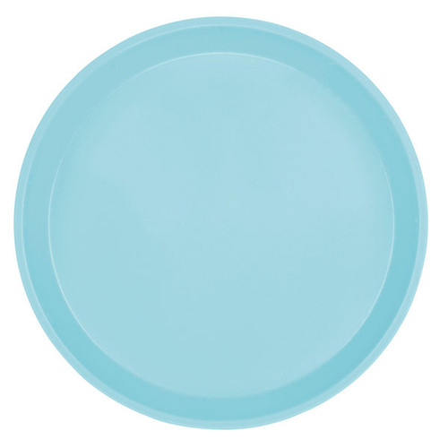 Cambro 1300177 13" Dia. Sky Blue Round Fiberglass Serving Camtray - 12/Case