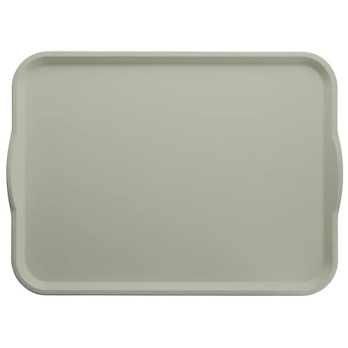 Cambro 1520H101 15" x 20" Antique Parchment Reinforced Fiberglass Rectangular Camtray with Handles - 12/Case