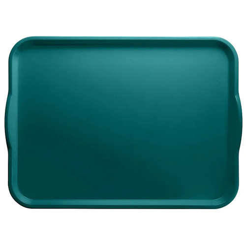Cambro 1520H414 15" x 20" Teal Reinforced Fiberglass Rectangular Camtray with Handles - 12/Case