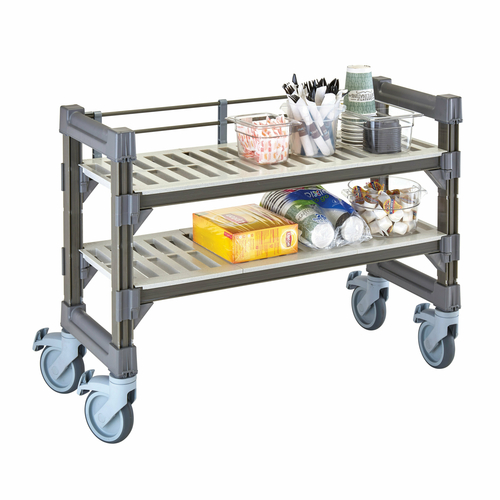 Cambro EMU143627V2580 2-Tier (4) Premium Swivel Casters with Total Locking Brake Camshelving Elements Mobile Unit