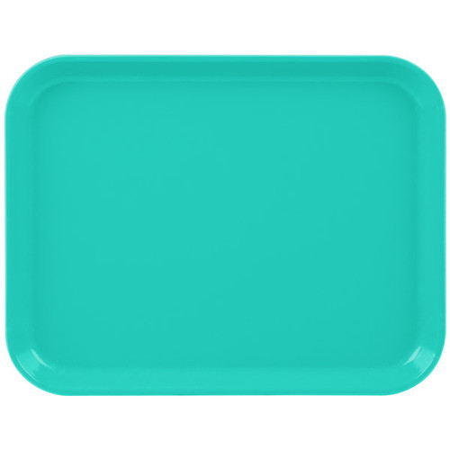 Cambro 1014CL162 10.63" x 13.75" Green Rectangular Fiberglass Stacking Lugs Reinforced Edges Dri-Stak Separators Camlite Tray - 12/Case