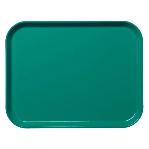 Cambro 1014CL162 10.63" x 13.75" Green Rectangular Fiberglass Stacking Lugs Reinforced Edges Dri-Stak Separators Camlite Tray - 12/Case