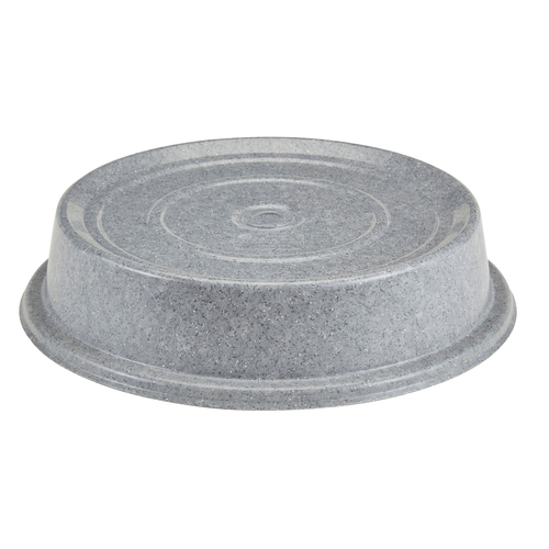 Cambro 95VSNH191 9.31" Gray Fiberglass Round Versa Camcover Plate Cover - 12/Case