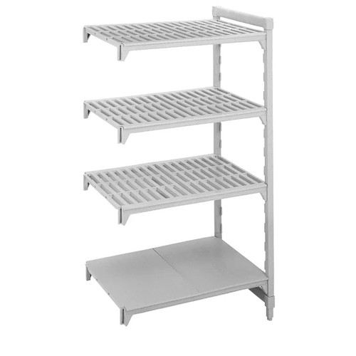 Cambro CPA183664VS4480 36" W x 18" D x 64" H Speckled Gray 4 Shelves Vented and Solid  Camshelving Premium Add-On Unit
