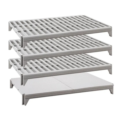 Cambro CPSK1830VS4480 30" W x 18" D Speckled Gray Polypropylene Solid and Vented Camshelving Elements Shelf Plate Kit