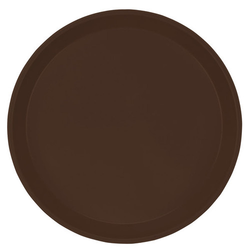 Cambro 1300116 13" Dia. Brazil Brown Round Fiberglass Serving Camtray - 12/Case
