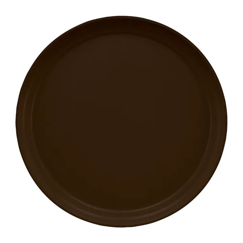 Cambro 1300116 13" Dia. Brazil Brown Round Fiberglass Serving Camtray - 12/Case