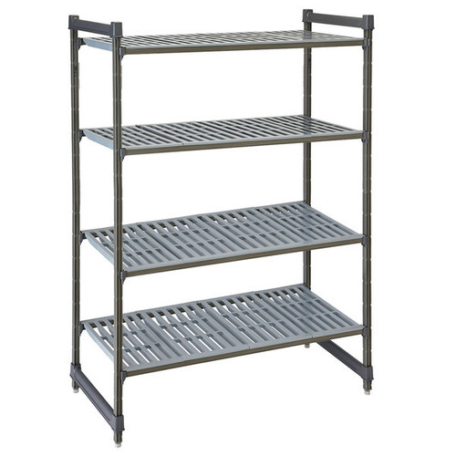 Cambro CBU243664V4580 36" W x 24" D x 64" H Soft Gray 4 Shelves Vented Camshelving Basics Plus Starter Unit