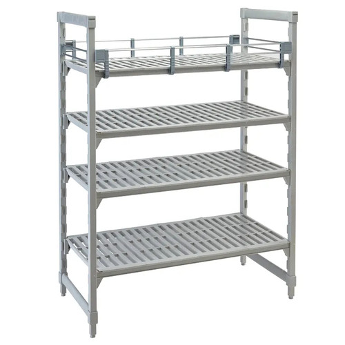 Cambro CPR1872151 18"W x 72"L x 4.25"H Soft Gray Polypropylene Camshelving Premium Full Shelf Rail Kit