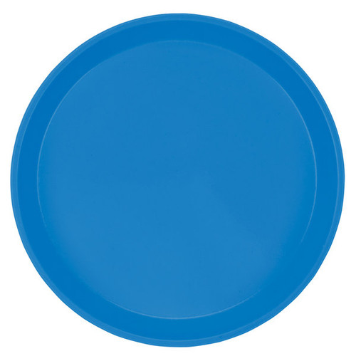 Cambro 1550105 16" Dia. Round Fiberglass Horizon Blue Serving Camtray - 12/Case