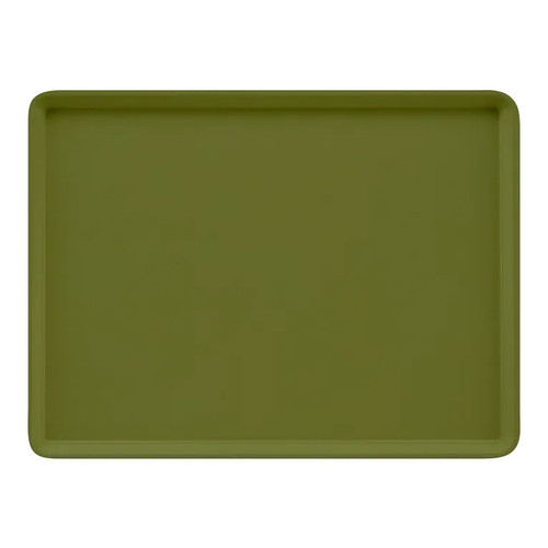 Cambro 16225428 16.5" x 22.5" Rectangular Fiberglass Olive Green Camtray - 12/Case