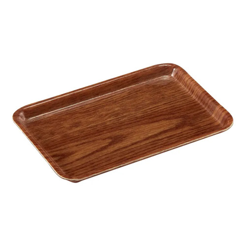 Cambro 810309 9.88" x 8" Java Teak High-Impact Fiberglass Rectangular Camtray