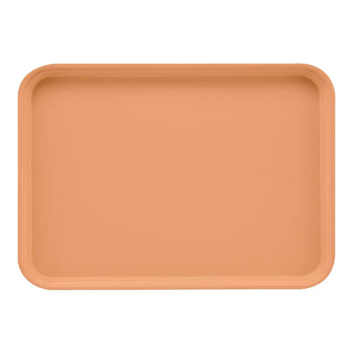 Cambro 1622117 16" x 22" Rectangular Fiberglass Dark Peach Camtray - 12/Case
