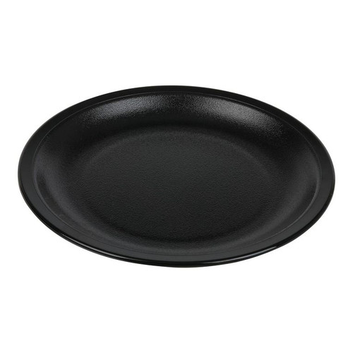 Cambro 55CWNR110 5.5" Dia. Black Polycarbonate Round Narrow Rim - 48/Case